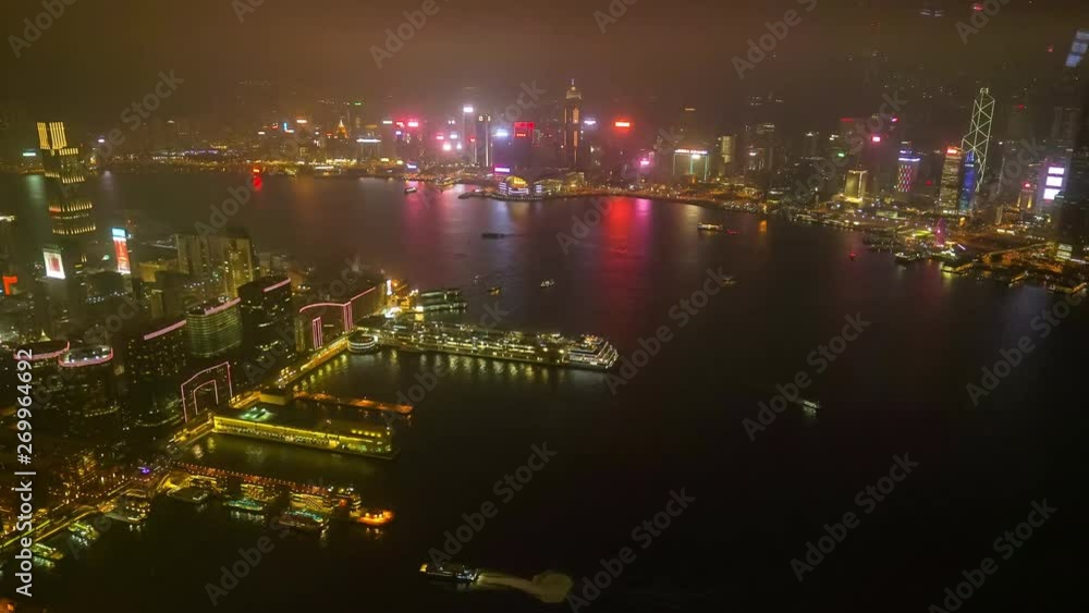 Hong kong night sky line time lapse Hong kong night sky line time lapse