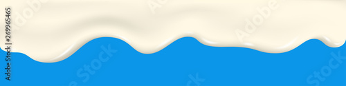 Dripping milk, cream, liquid, ice cream.