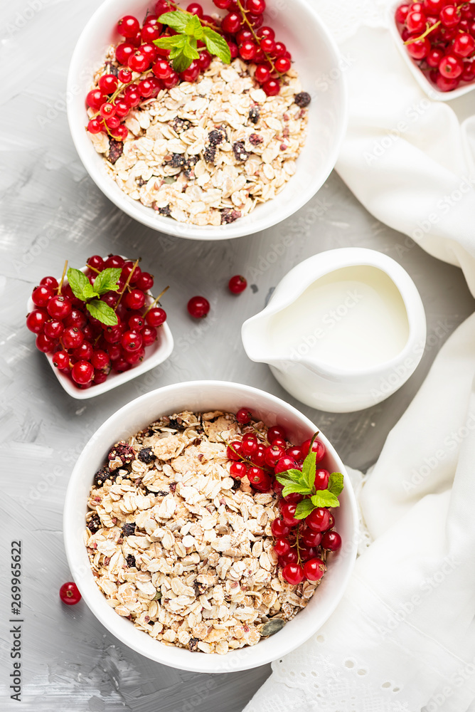 Homemade granola with currant Homemade granola with currant