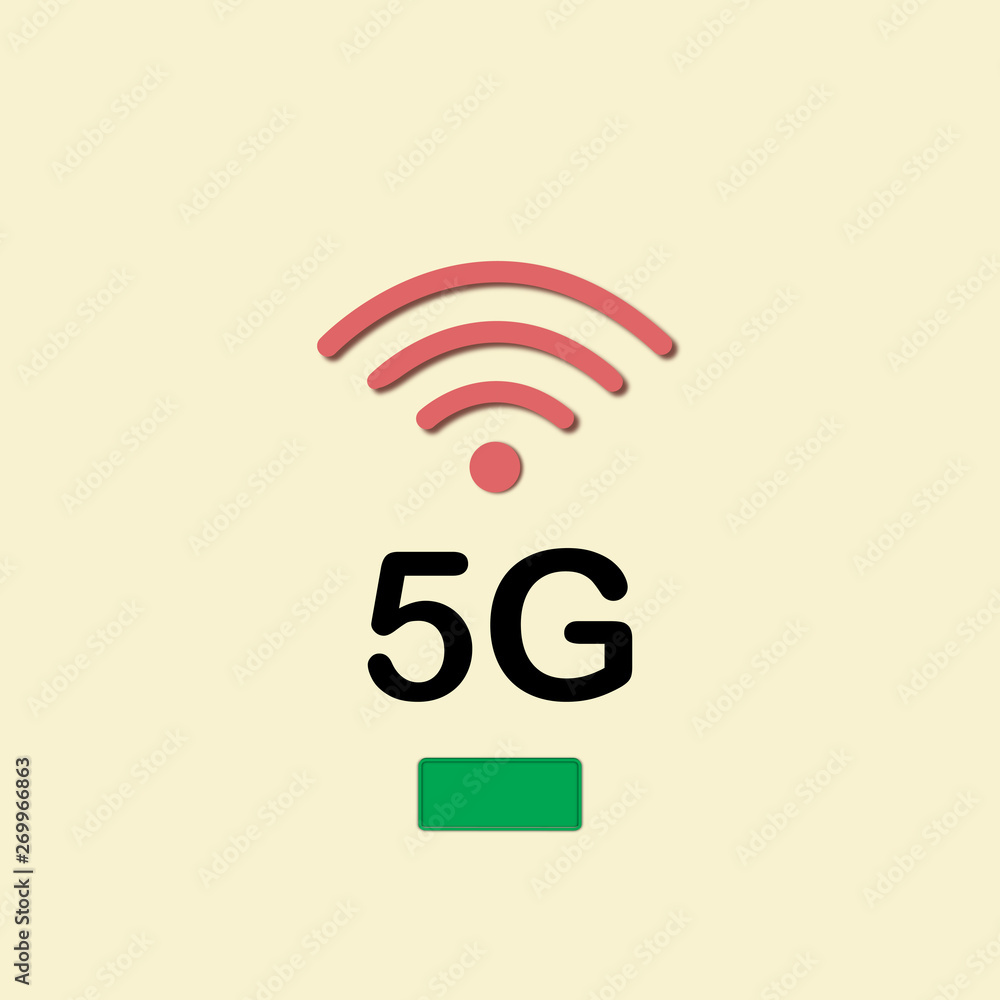 Vector technology icon network sign 5G. Illustration 5g internet symbol in flat line minimalism style. - Vector Vector technology icon network sign 5G. Illustration 5g internet symbol in flat line minimalism style. - Vector