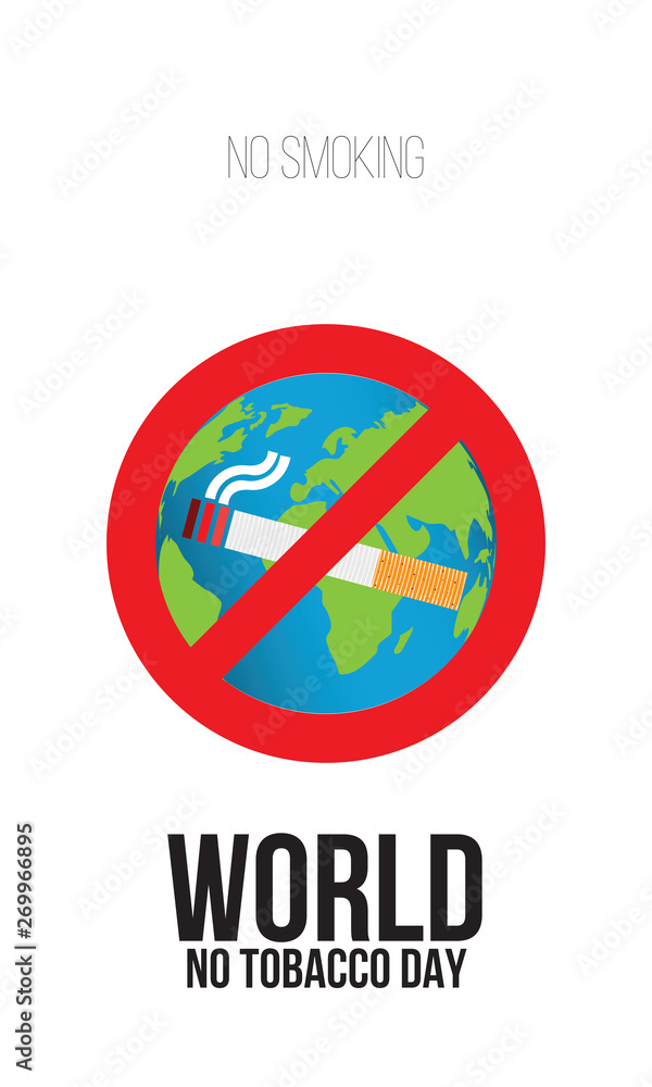 Concept of No smoking and World No Tobacco Day. - Vector Concept of No smoking and World No Tobacco Day. - Vector