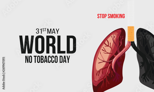 No smoking and World No Tobacco Day, - Vector