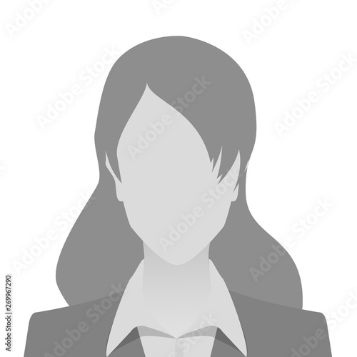 Person gray photo placeholder woman