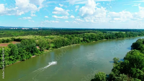 Aerial Shot of Danubio, Hungary photo