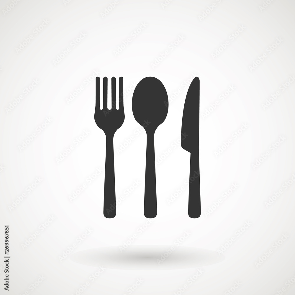 knife, fork and spoon on white background. Vector illustration - Vector knife, fork and spoon on white background. Vector illustration - Vector