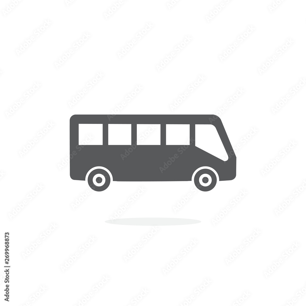 Bus Icon on White Background