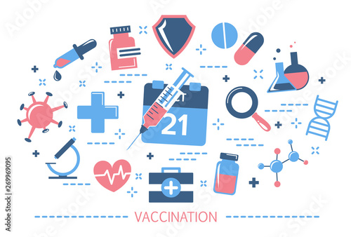 Vaccination concept. Idea of injection for disease prevention