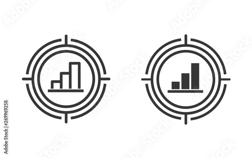 Data analysis vector icon for graphic and web design.