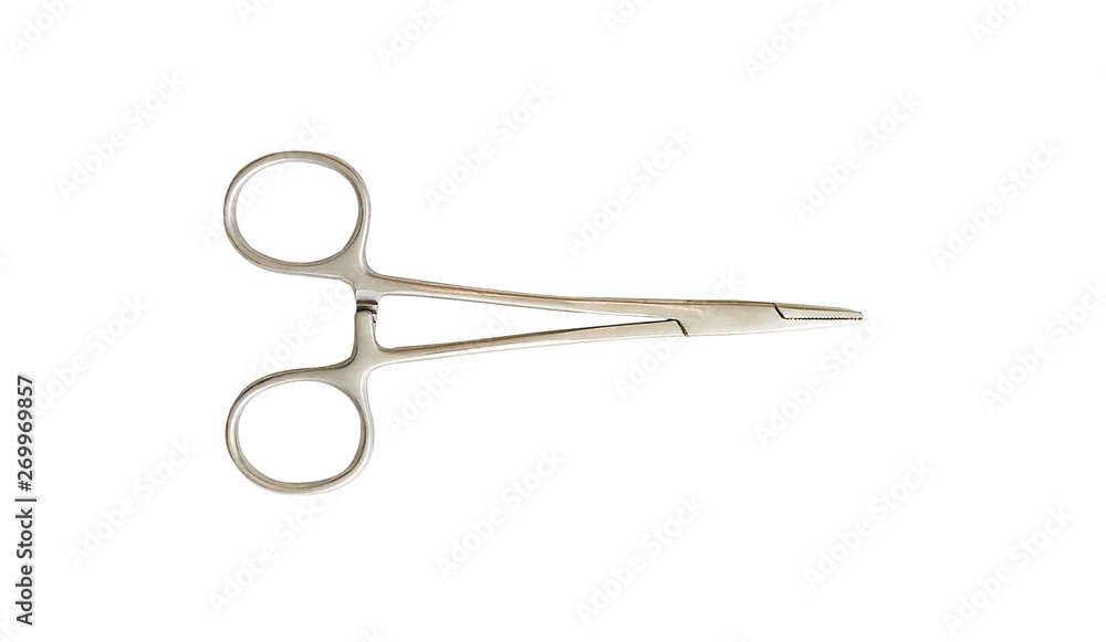 Forceps at on isolated white background Forceps at on isolated white background