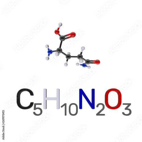 Glutamine model molecule. I...