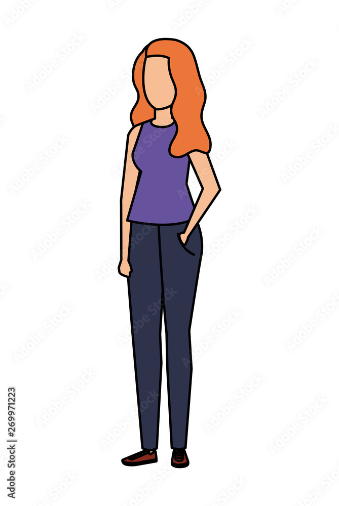 cute young woman avatar character cute young woman avatar character