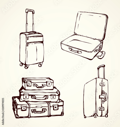 Suitcase. Vector drawing