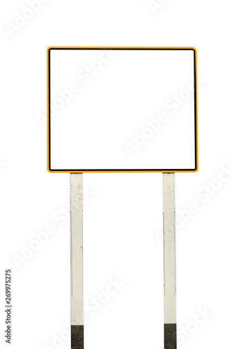 blank billboard isolated on white
