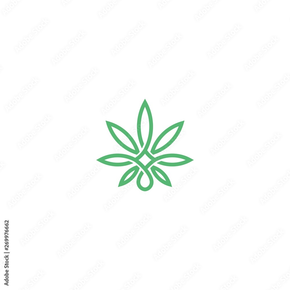 cannabis oil logo vector