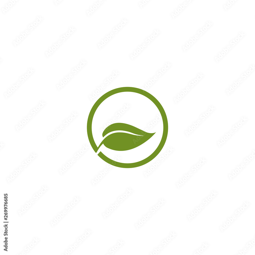 Natural leaf icon logo design vector template Natural leaf icon logo design vector template