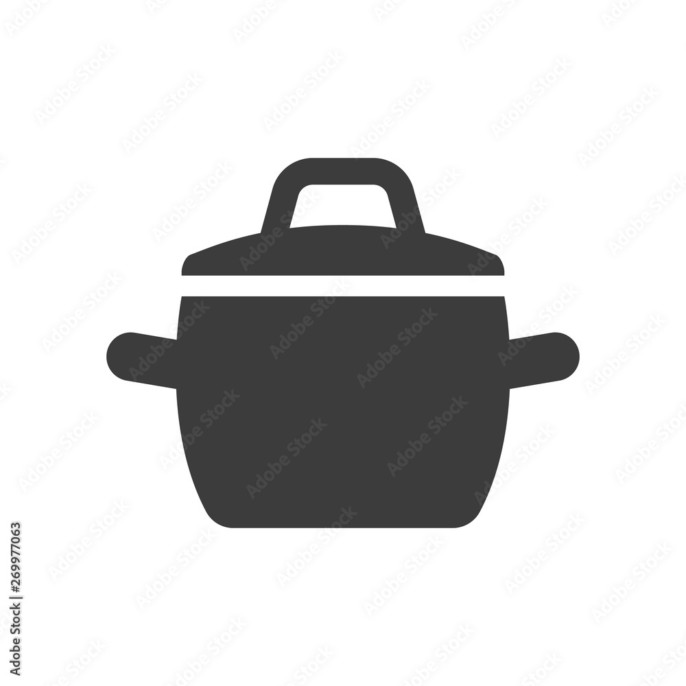 Stew pan icon on white background. Stew pan icon on white background.
