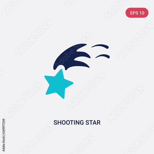 Free Download two color shooting star vector icon from astronomy concept. isolated blue shooting star vector sign symbol can be use for web, mobile and logo. eps 10 - GFXLoad