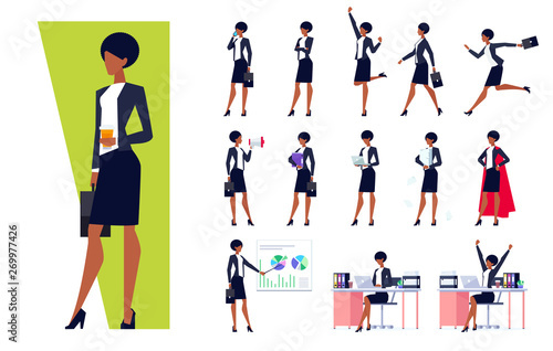 African American businesswoman set