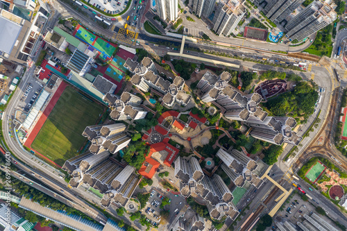 Top view of Hong Kong residnetial district photo