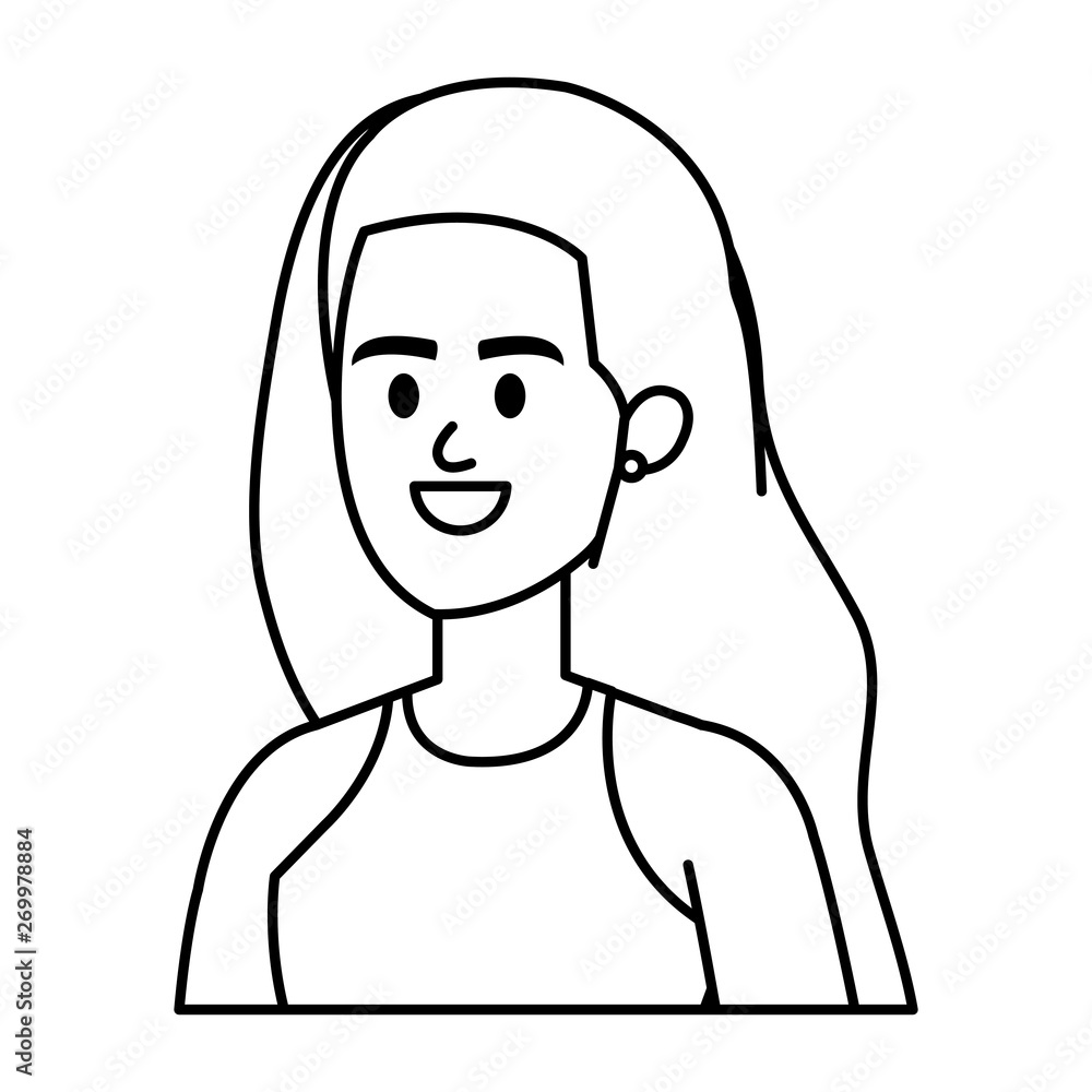 elegant businesswoman avatar character vector illustration