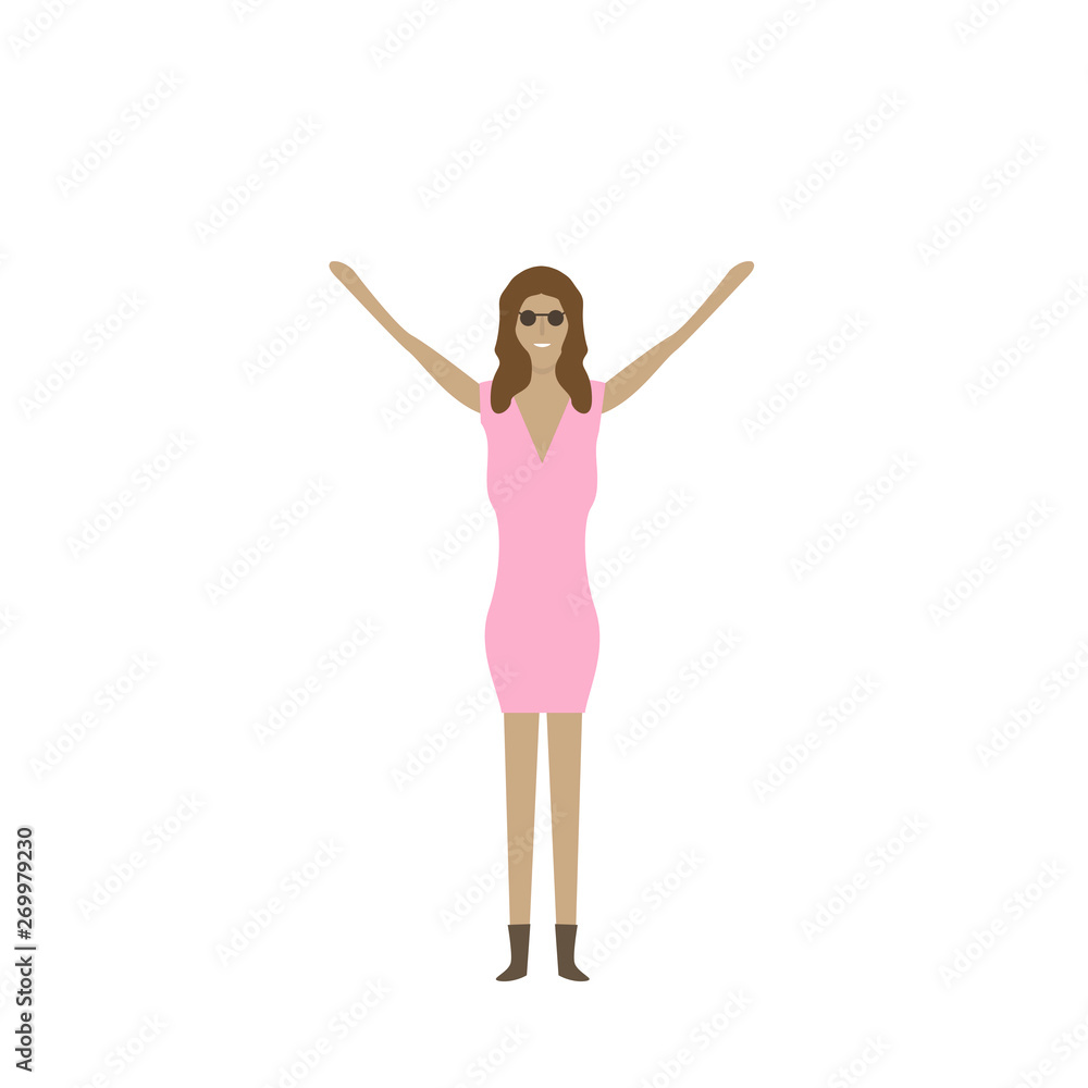 Fototapeta premium Cute girl character