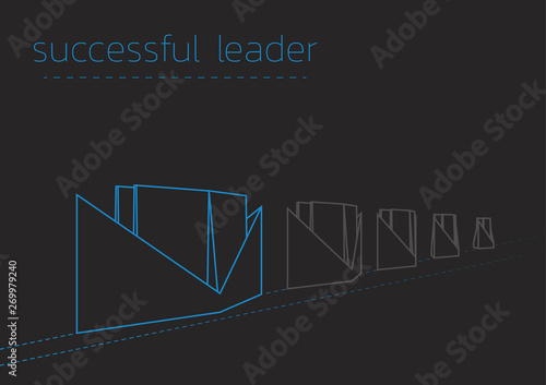successful leader with a folded paper steamboat