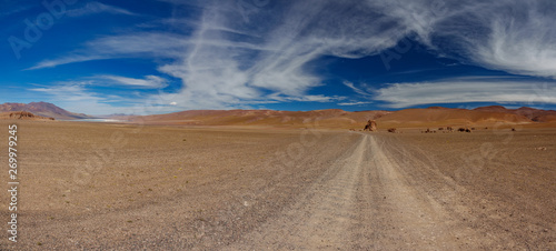 Track to Pacana Monks in Atacama desert
