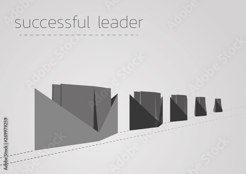 successful leader with a folded paper steamboat