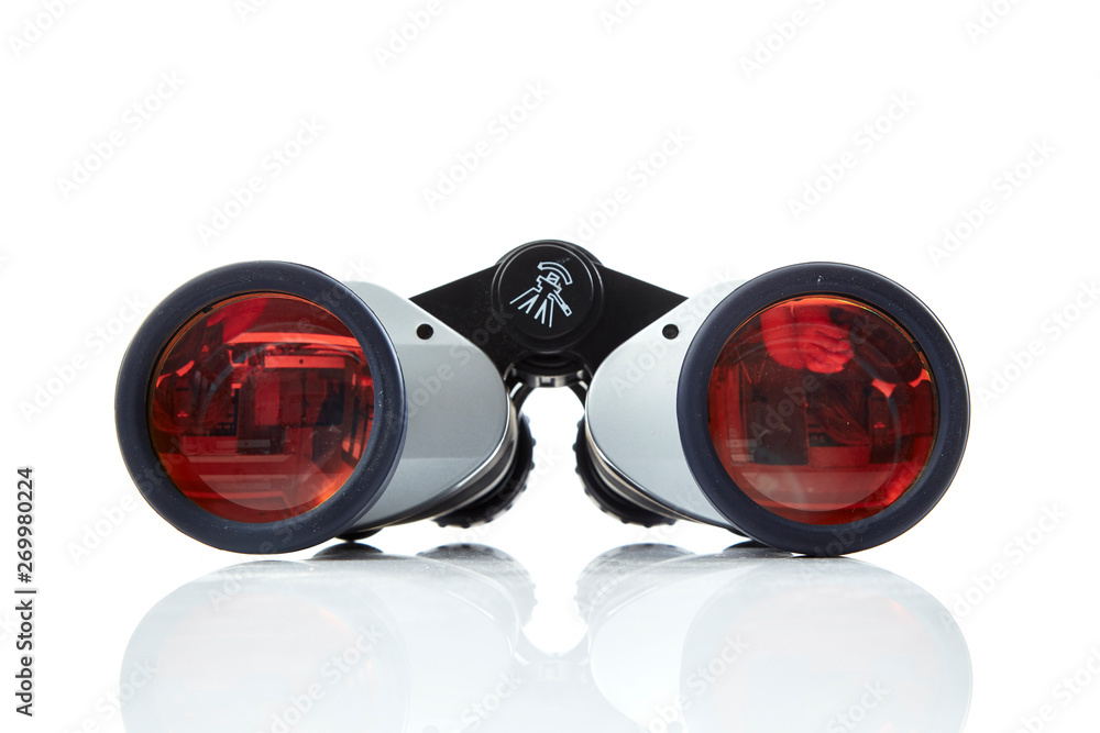 Close-Up Of Binoculars White Background Close-Up Of Binoculars White Background