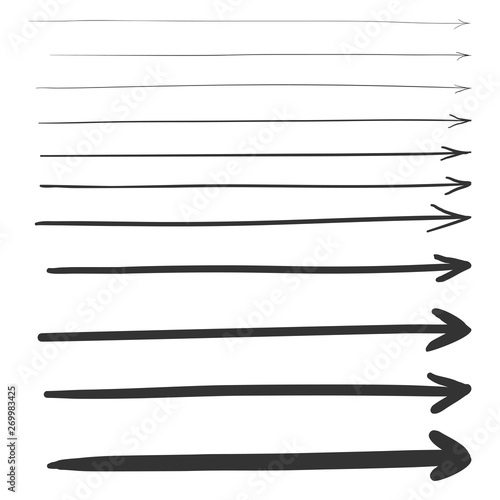 Vector Set of Sketch Hand Drawn Arrows