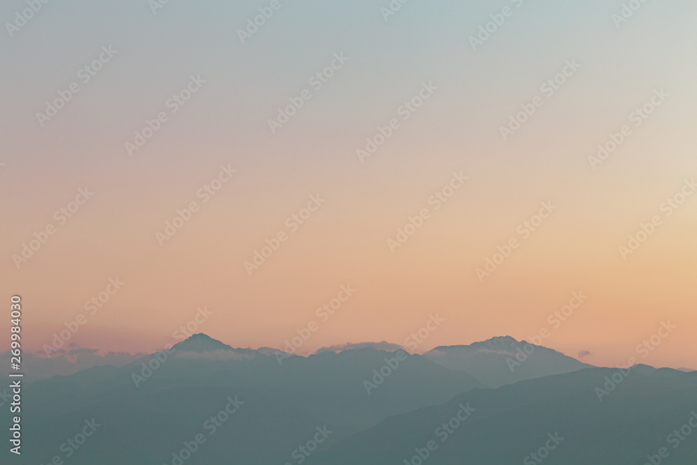 sunset in the mountains sunset in the mountains