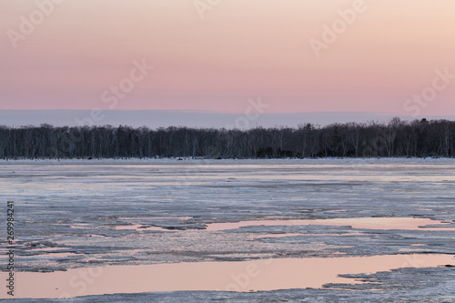 winter landscape at Notsuke Hokkaido Japan