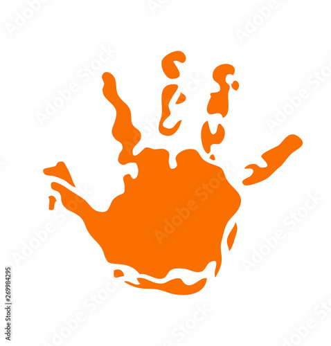 hand vector illustration on white