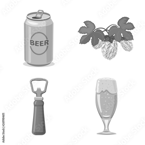 Isolated object of pub and bar icon. Collection of pub and interior stock symbol for web.