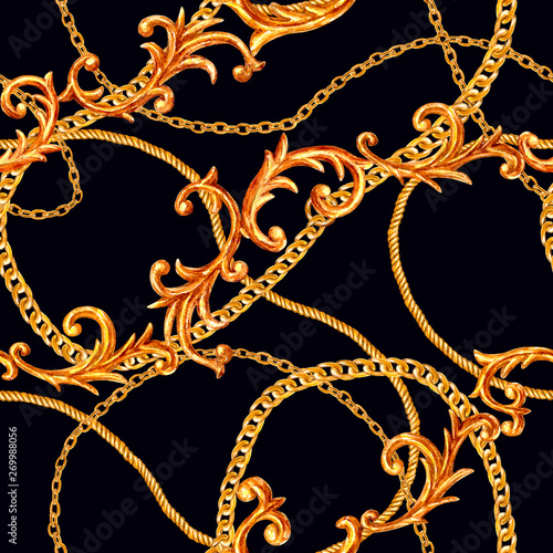 Golden chain glamour baroqu...