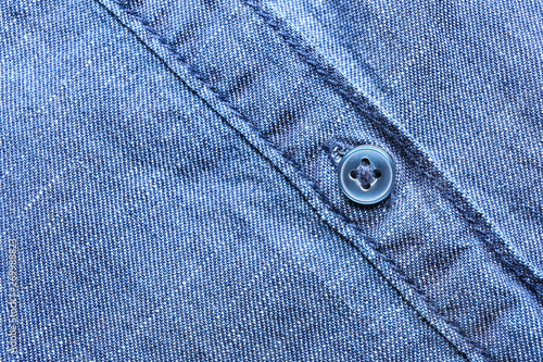 Stylish jeans shirt, closeup view