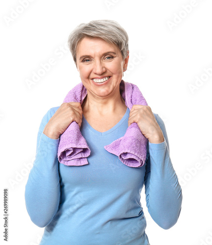 Sporty mature woman with to...