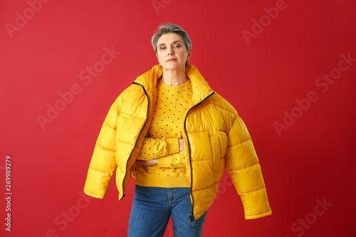 Portrait of stylish mature ...