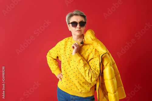 Portrait of stylish mature ...