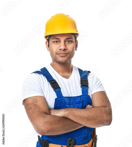 Handsome worker in hardhat ...