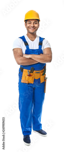 Handsome worker in hardhat ...