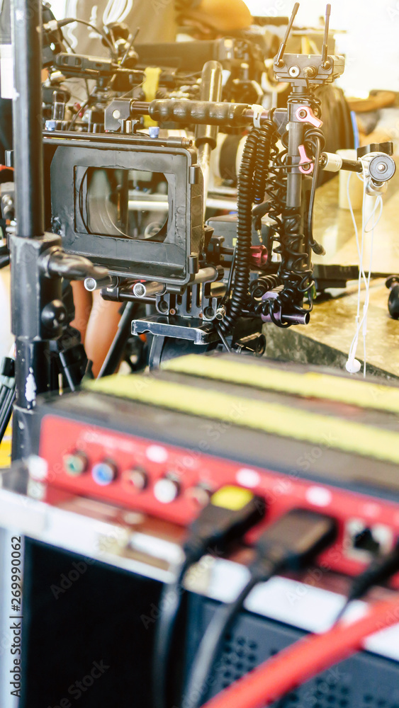 Fototapeta premium Image of filming crew equipment
