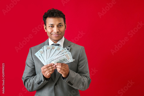 Handsome businessman with m...