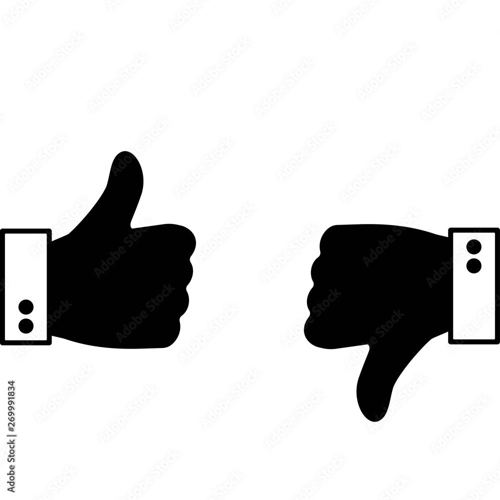 Like and Dislike icon logo, vector Like and Dislike icon logo, vector