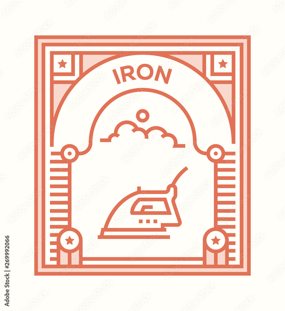Naklejka premium IRON ICON CONCEPT