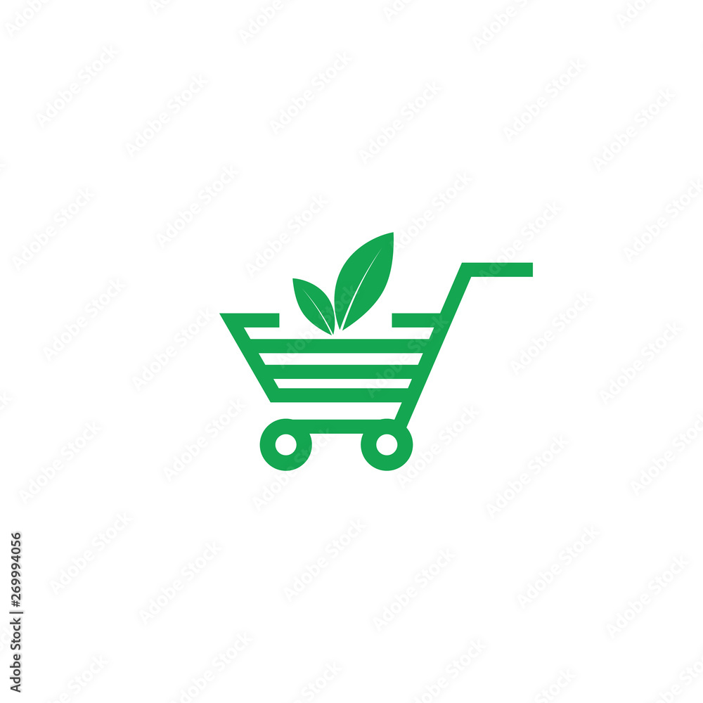 Eco shopping icon symbol. Vector eps10 Eco shopping icon symbol. Vector eps10