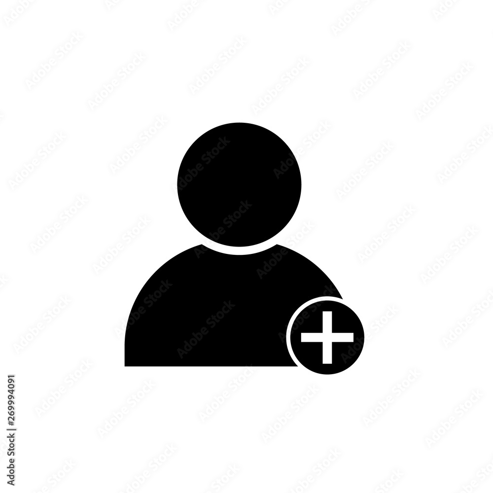 Add people icon symbol simple design