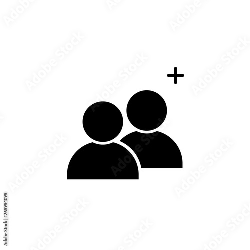 Add people icon symbol simple design