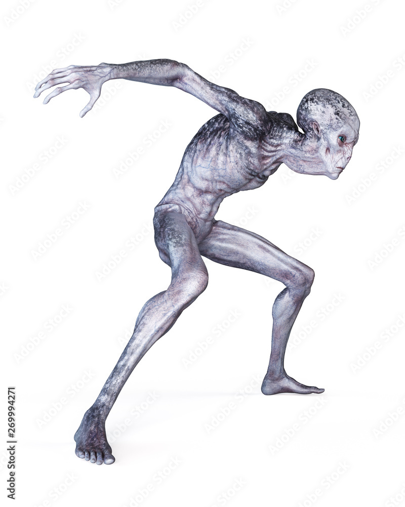 3d rendered illustration of an alien isolated on white 3d rendered illustration of an alien isolated on white