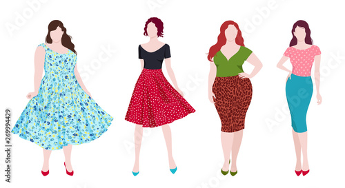 Slim and fat fashion women